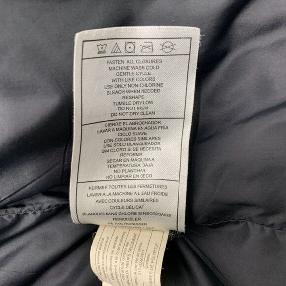 Steve Madden Striped Hip Length Puffer Jacket - Black/White, Size Medium Juniors - Picture 6 of 10